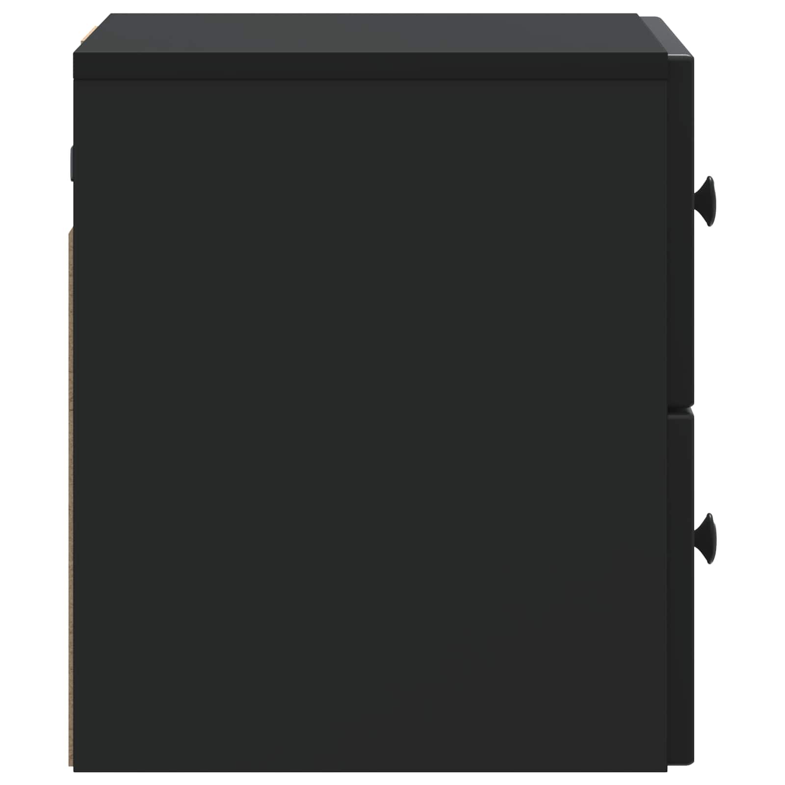 Wandmontierter Nachttisch 2 pcs Schwarz 33 x 34,5 x 40 cm