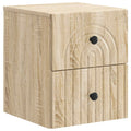 Wandmontierter Nachttisch Sonoma-Eiche 33 x 34,5 x 40 cm