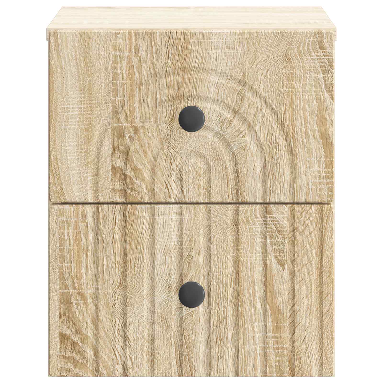 Wandmontierter Nachttisch 2 pcs Sonoma-Eiche 33 x 34,5 x 40 cm