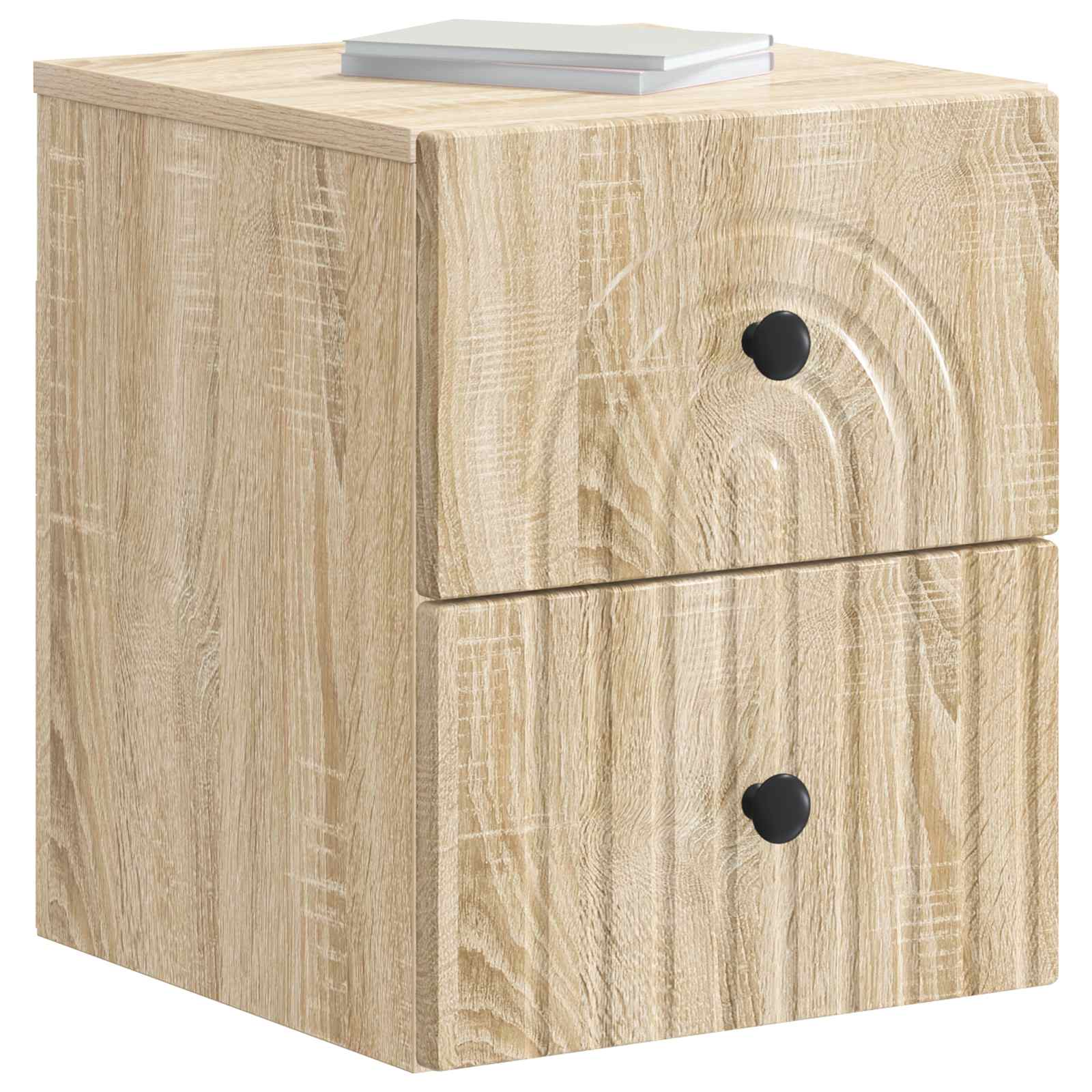 Wandmontierter Nachttisch 2 pcs Sonoma-Eiche 33 x 34,5 x 40 cm