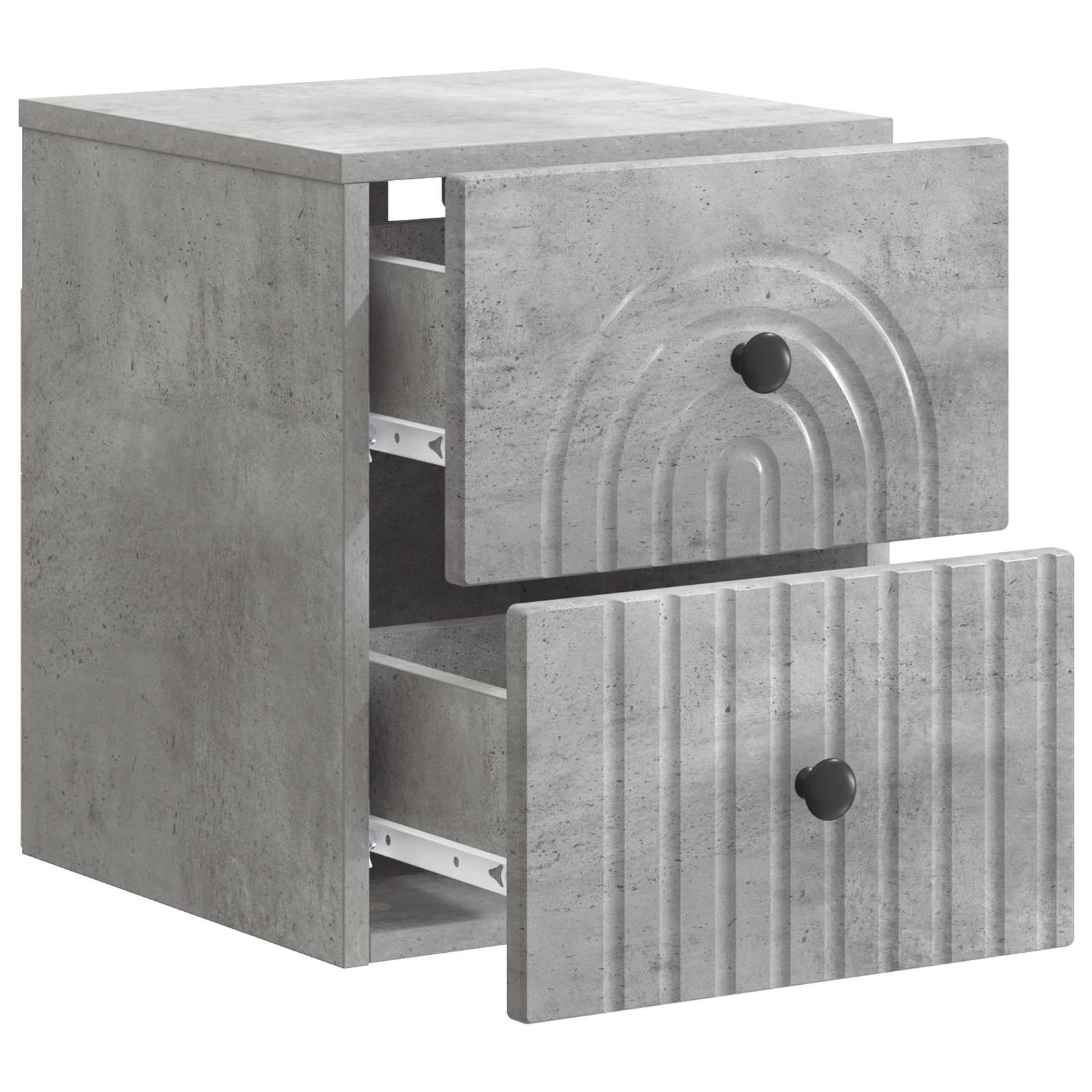 Wandmontierter Nachttisch Betongrau 33 x 34,5 x 40 cm