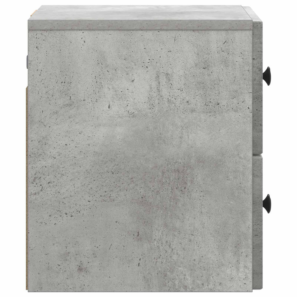 Wandmontierter Nachttisch Betongrau 33 x 34,5 x 40 cm