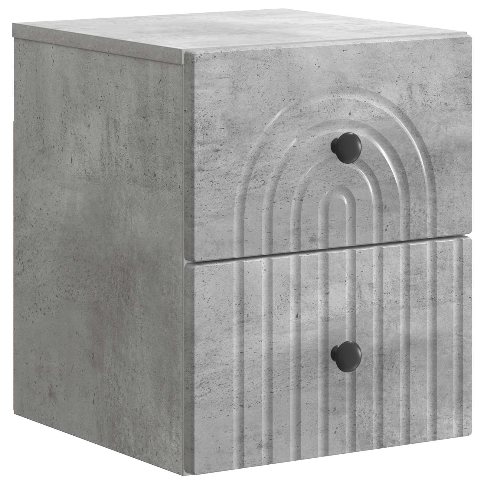 Wandmontierter Nachttisch 2 pcs Betongrau 33 x 34,5 x 40 cm
