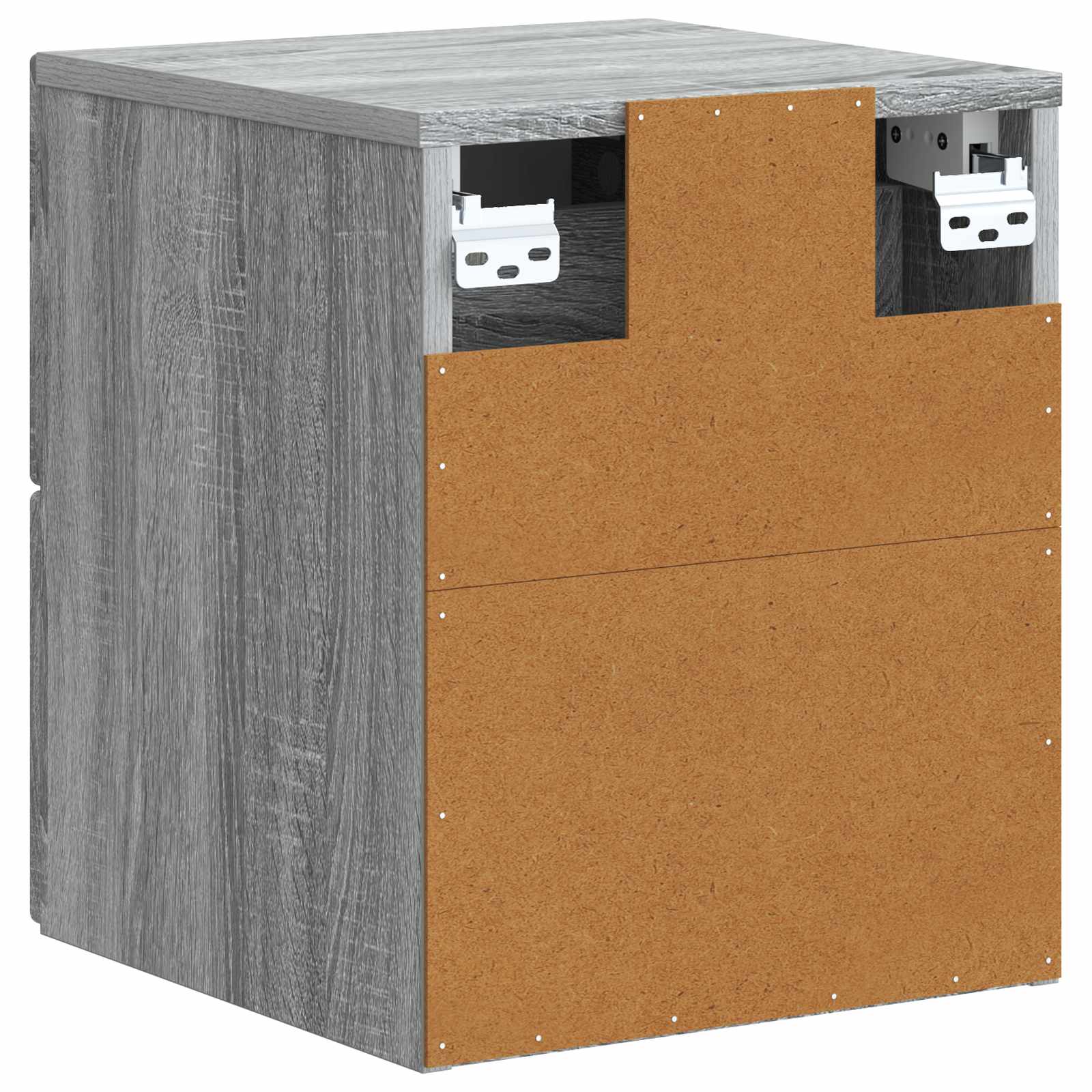 Wandmontierter Nachttisch 2 pcs Graues Sonoma 33 x 34,5 x 40 cm