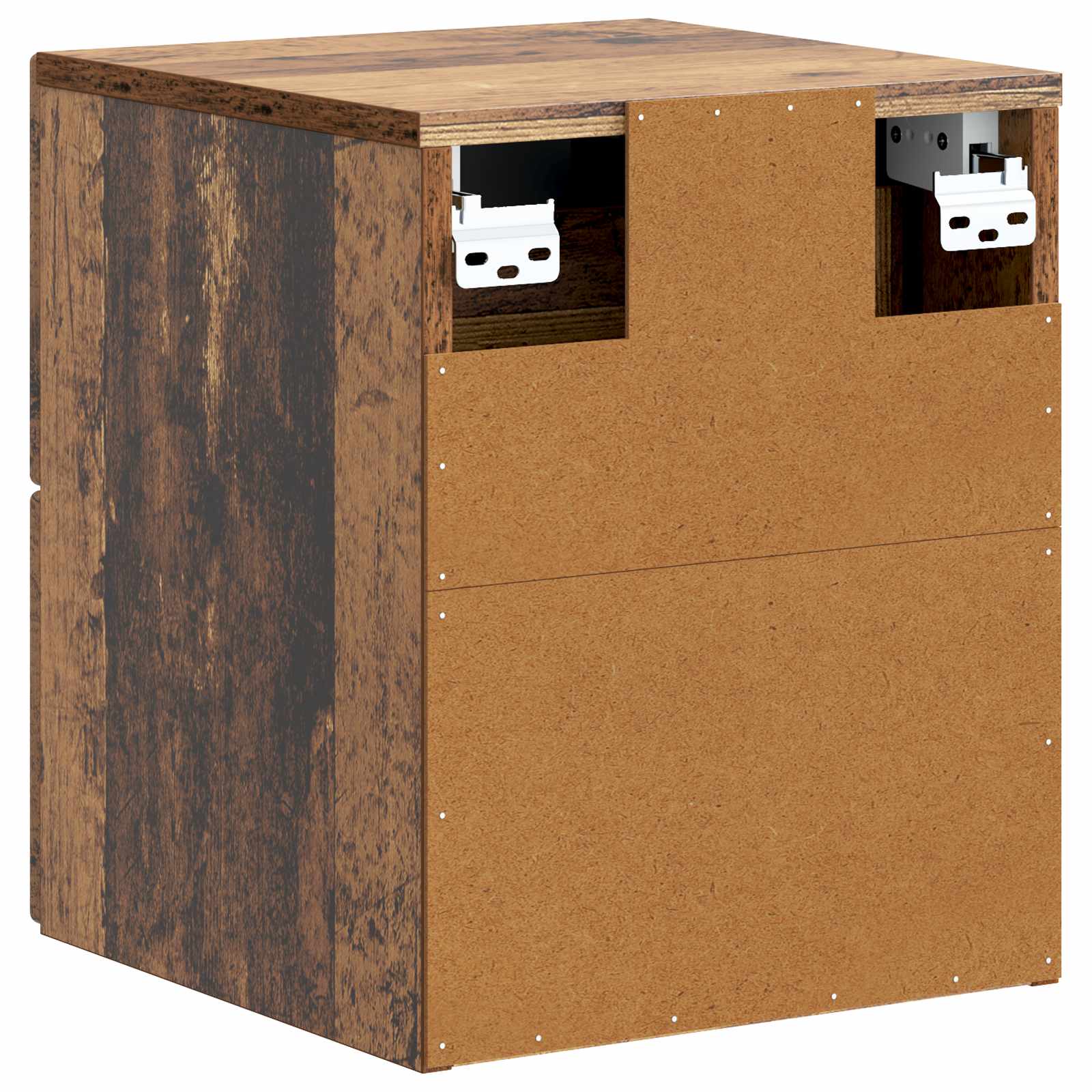 Wandmontierter Nachttisch Altholz 33 x 34,5 x 40 cm