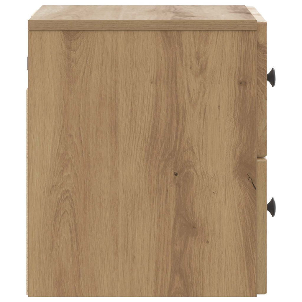 Wandmontierter Nachttisch Artisan-Eiche 33 x 34,5 x 40 cm