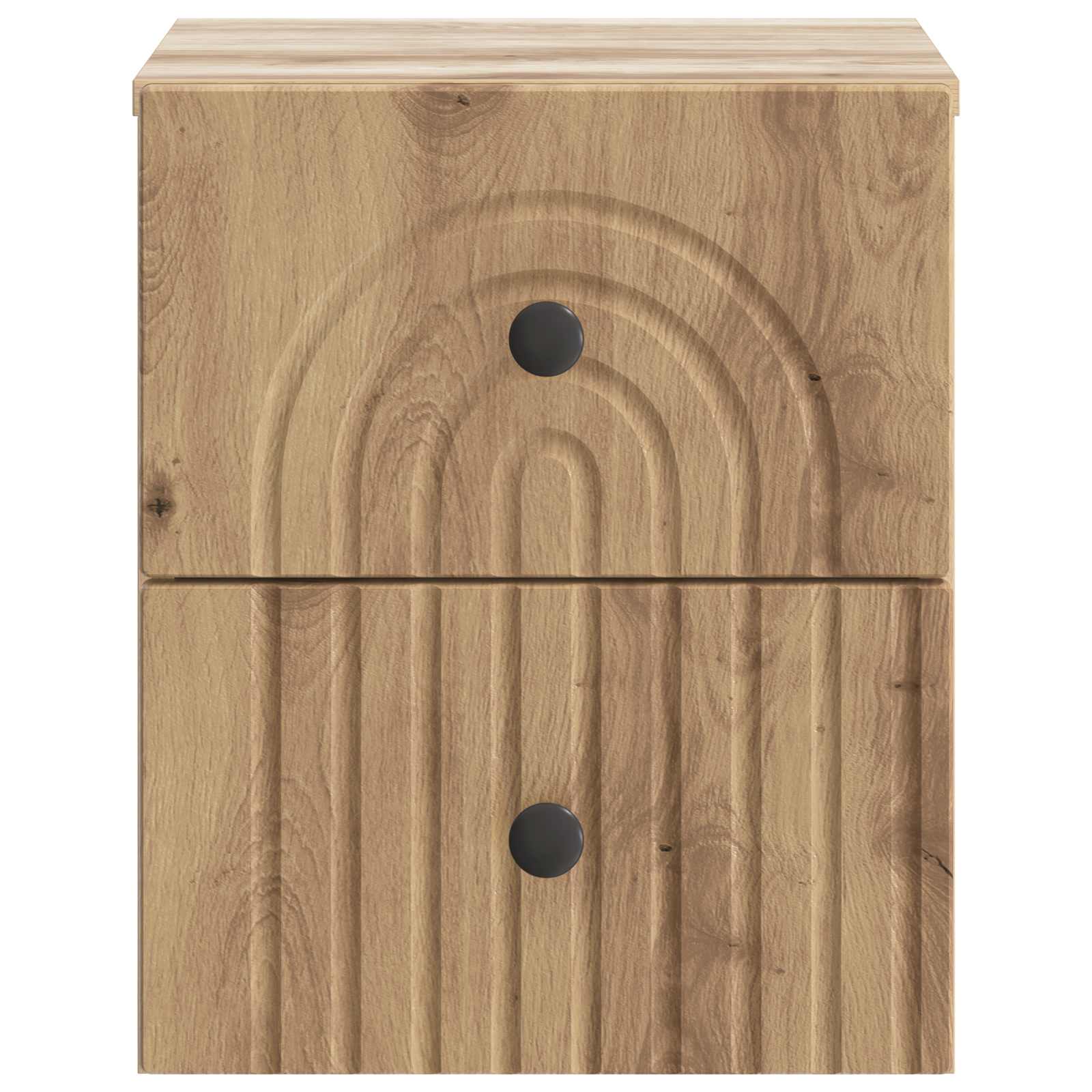 Wandmontierter Nachttisch 2 pcs Artisan-Eiche 33 x 34,5 x 40 cm