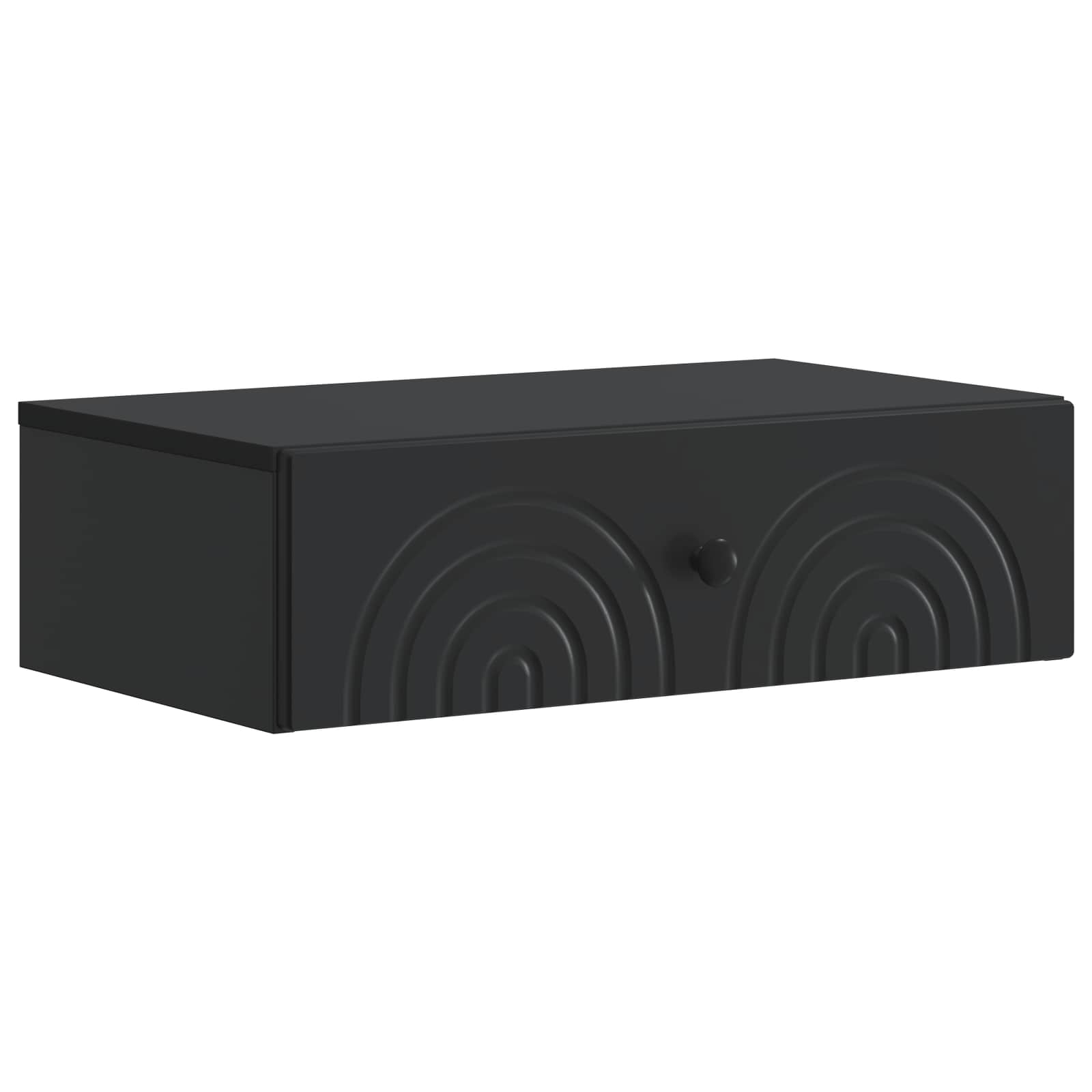Wandmontierter Beistelltisch Schwarz 59 x 34,5 x 17 cm