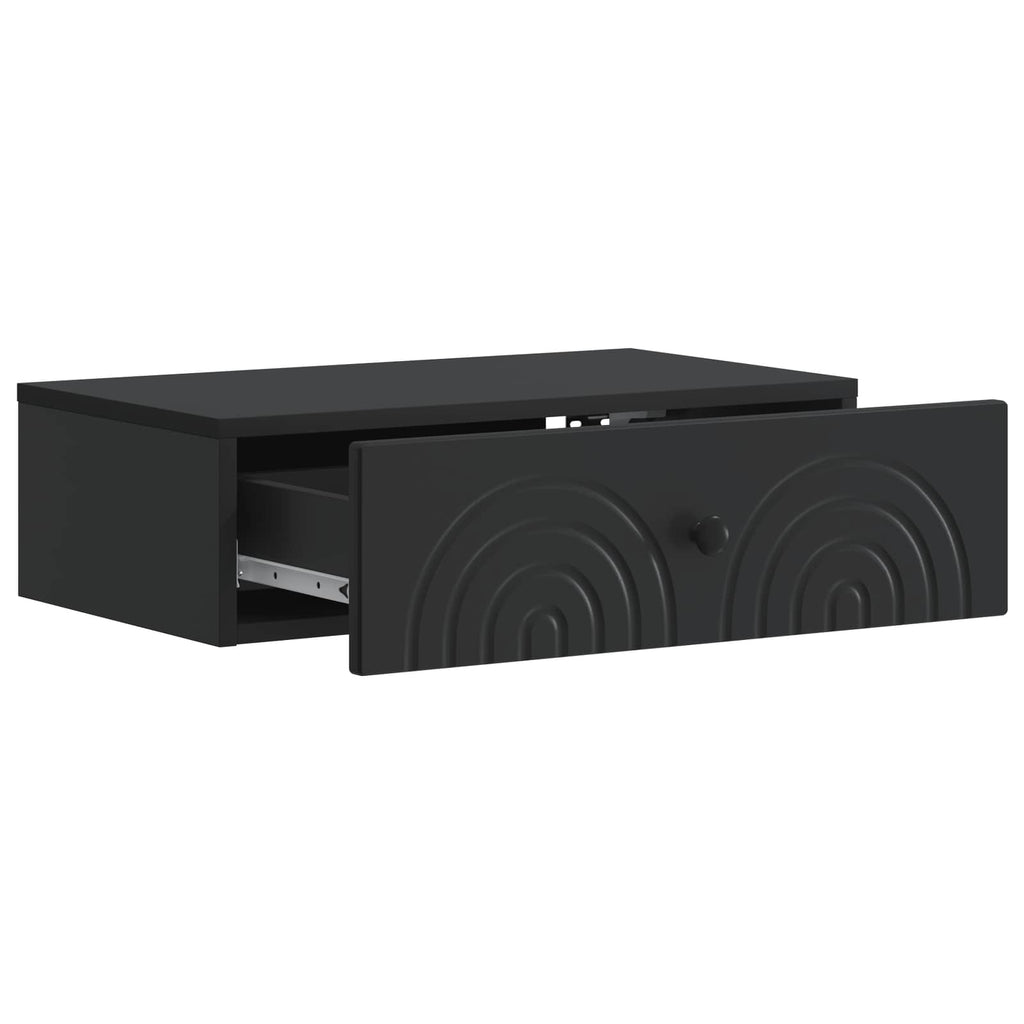 Wandmontierter Beistelltisch Schwarz 59 x 34,5 x 17 cm