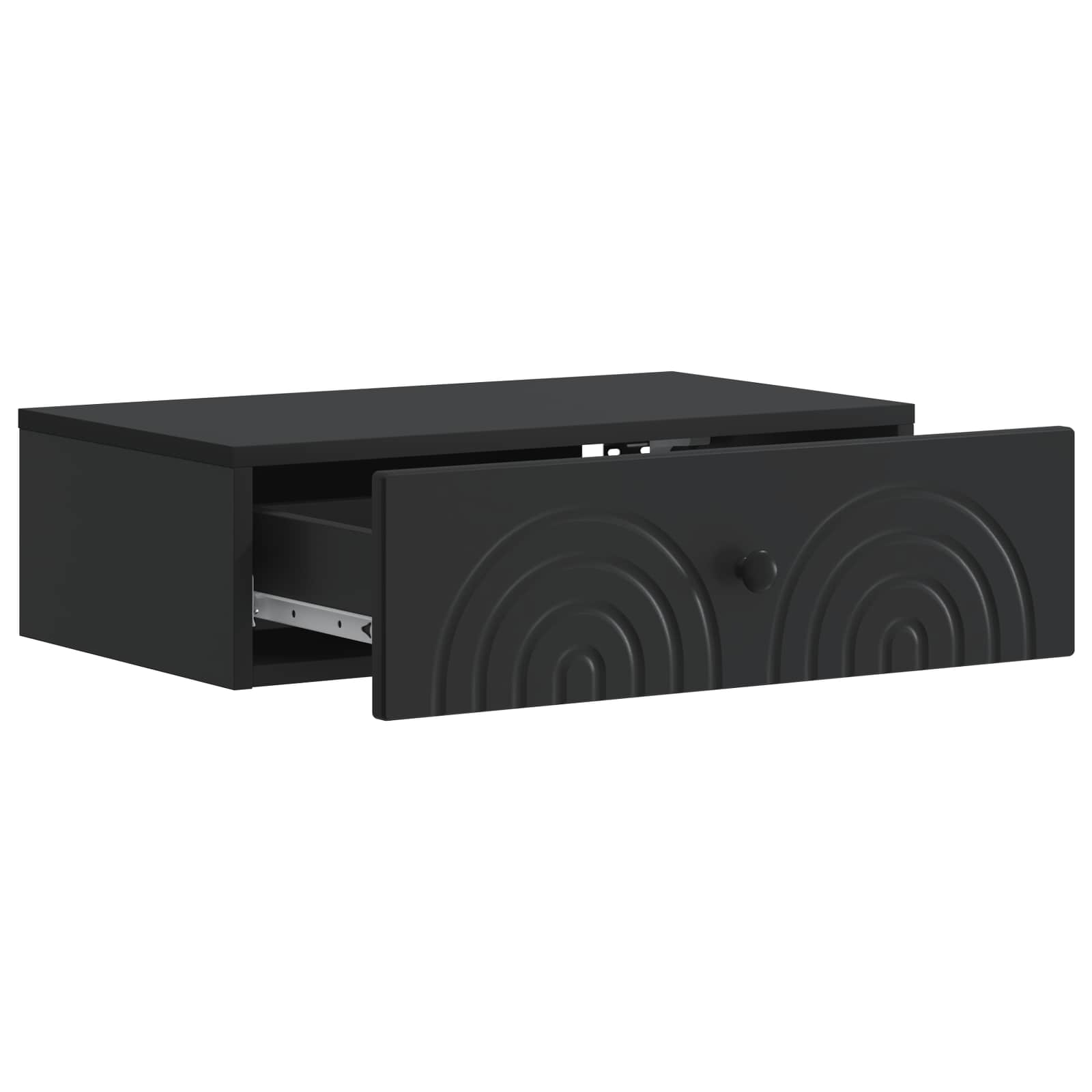 Wandmontierter Beistelltisch Schwarz 59 x 34,5 x 17 cm