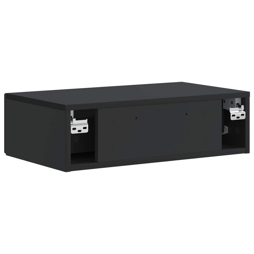 Wandmontierter Beistelltisch Schwarz 59 x 34,5 x 17 cm