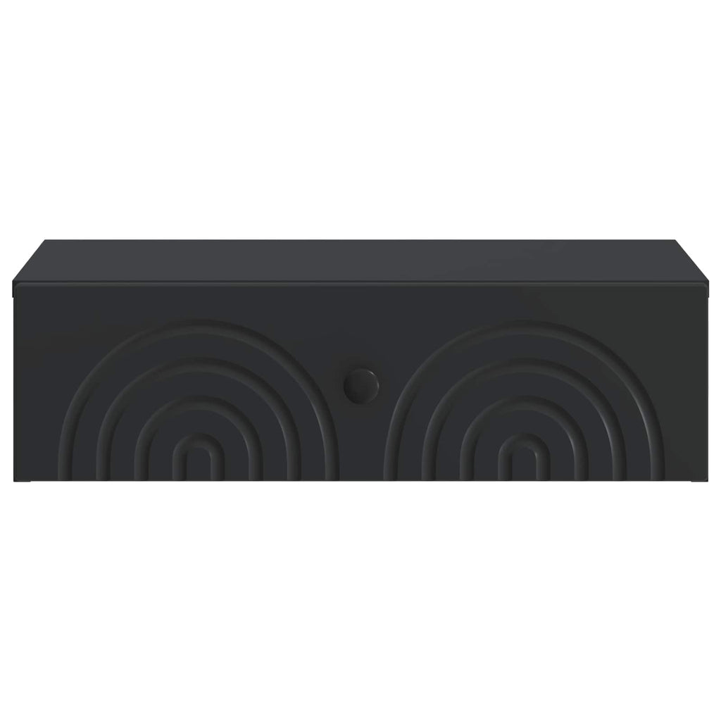 Wandmontierter Beistelltisch Schwarz 59 x 34,5 x 17 cm