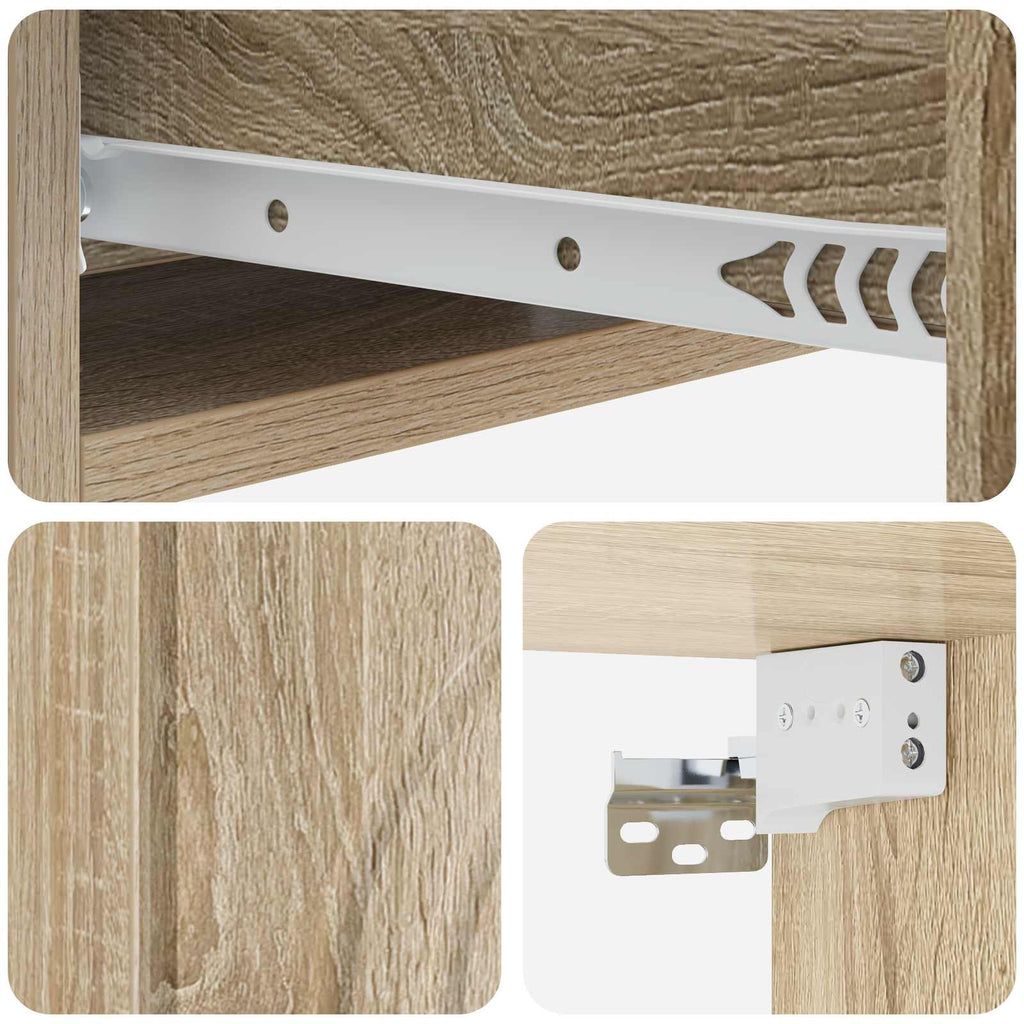 Wandmontierter Beistelltisch Sonoma-Eiche 59 x 34,5 x 17 cm