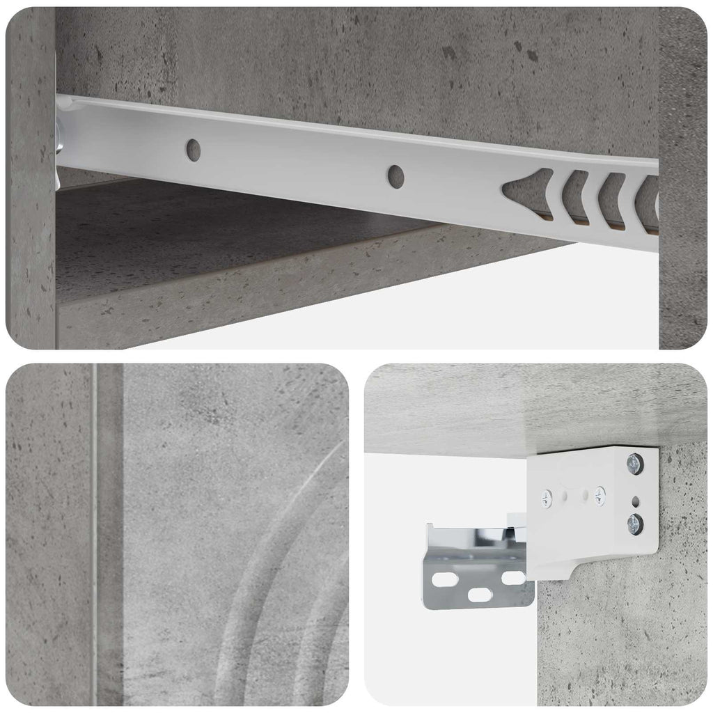 Wandmontierter Beistelltisch Betongrau 59 x 34,5 x 17 cm