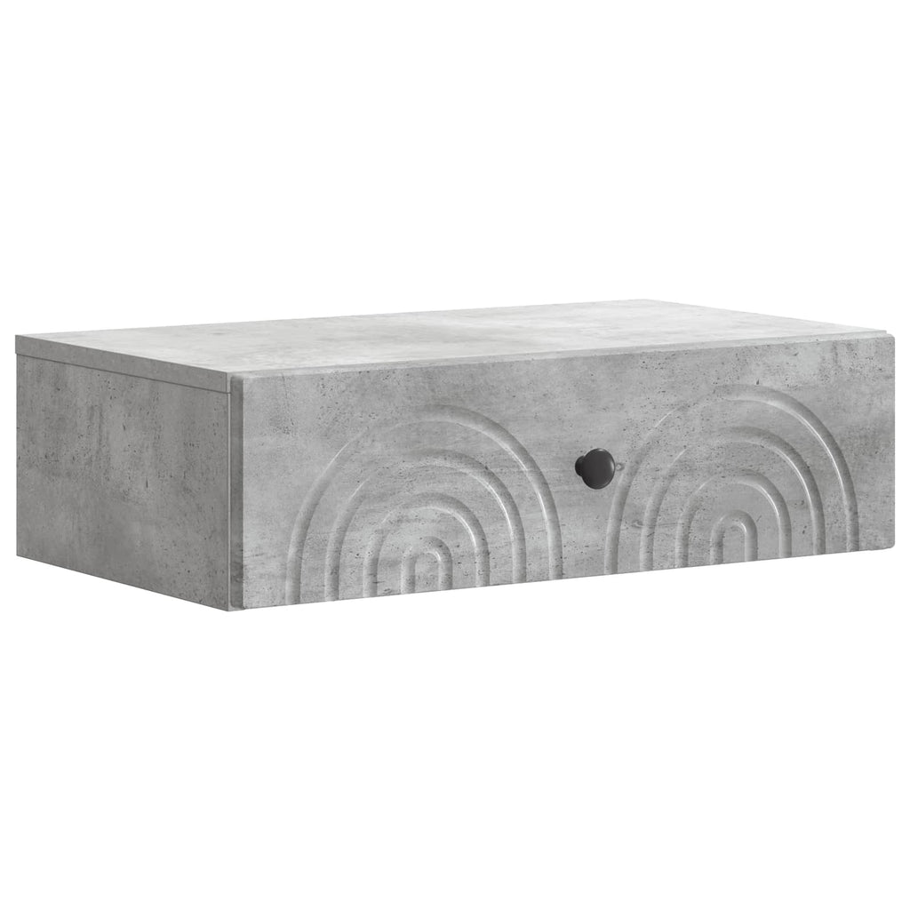 Wandmontierter Beistelltisch Betongrau 59 x 34,5 x 17 cm