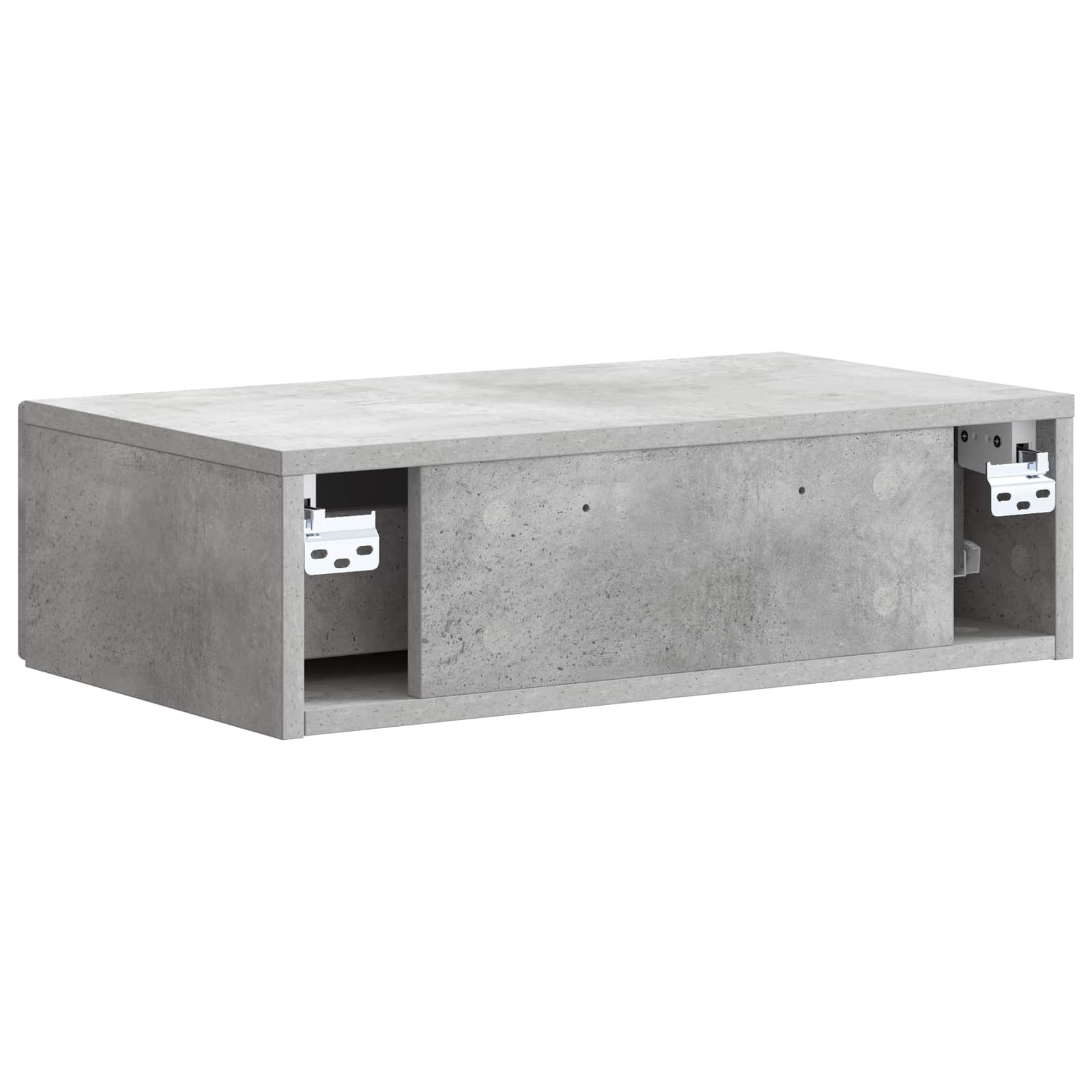 Wandmontierter Beistelltisch Betongrau 59 x 34,5 x 17 cm