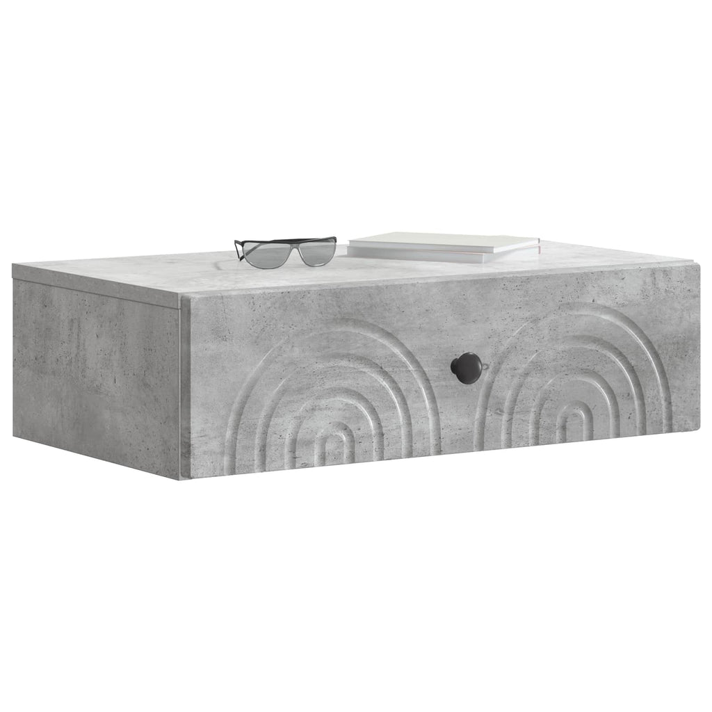 Wandmontierter Beistelltisch Betongrau 59 x 34,5 x 17 cm
