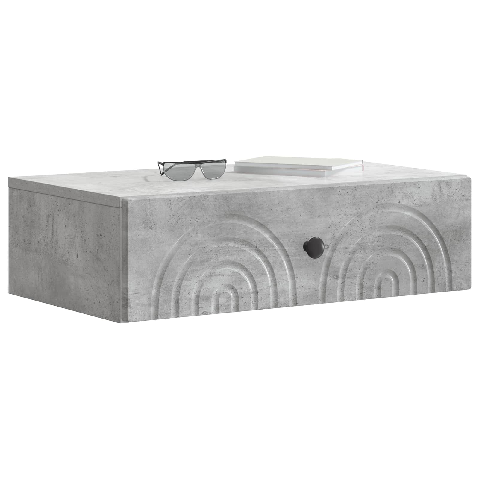Wandmontierter Beistelltisch Betongrau 59 x 34,5 x 17 cm