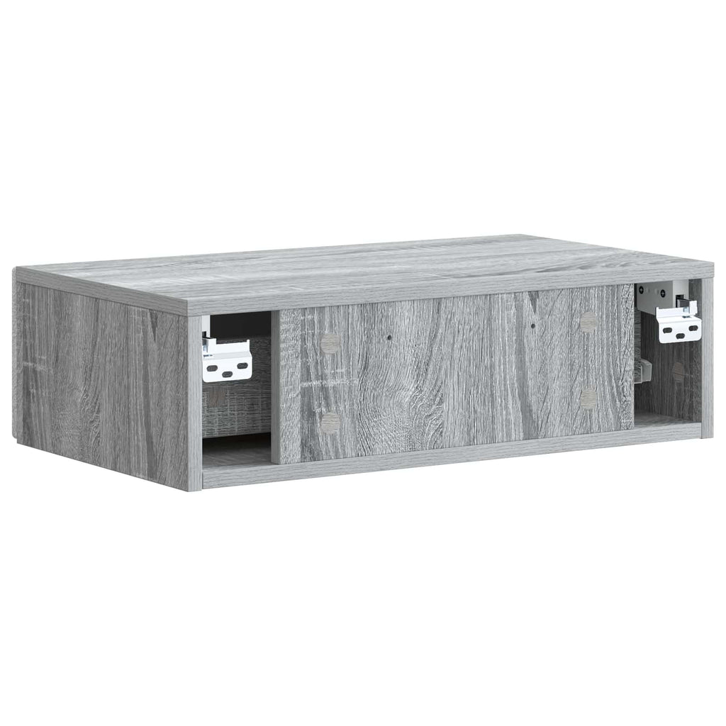 Wandmontierter Beistelltisch Graues Sonoma 59 x 34,5 x 17 cm