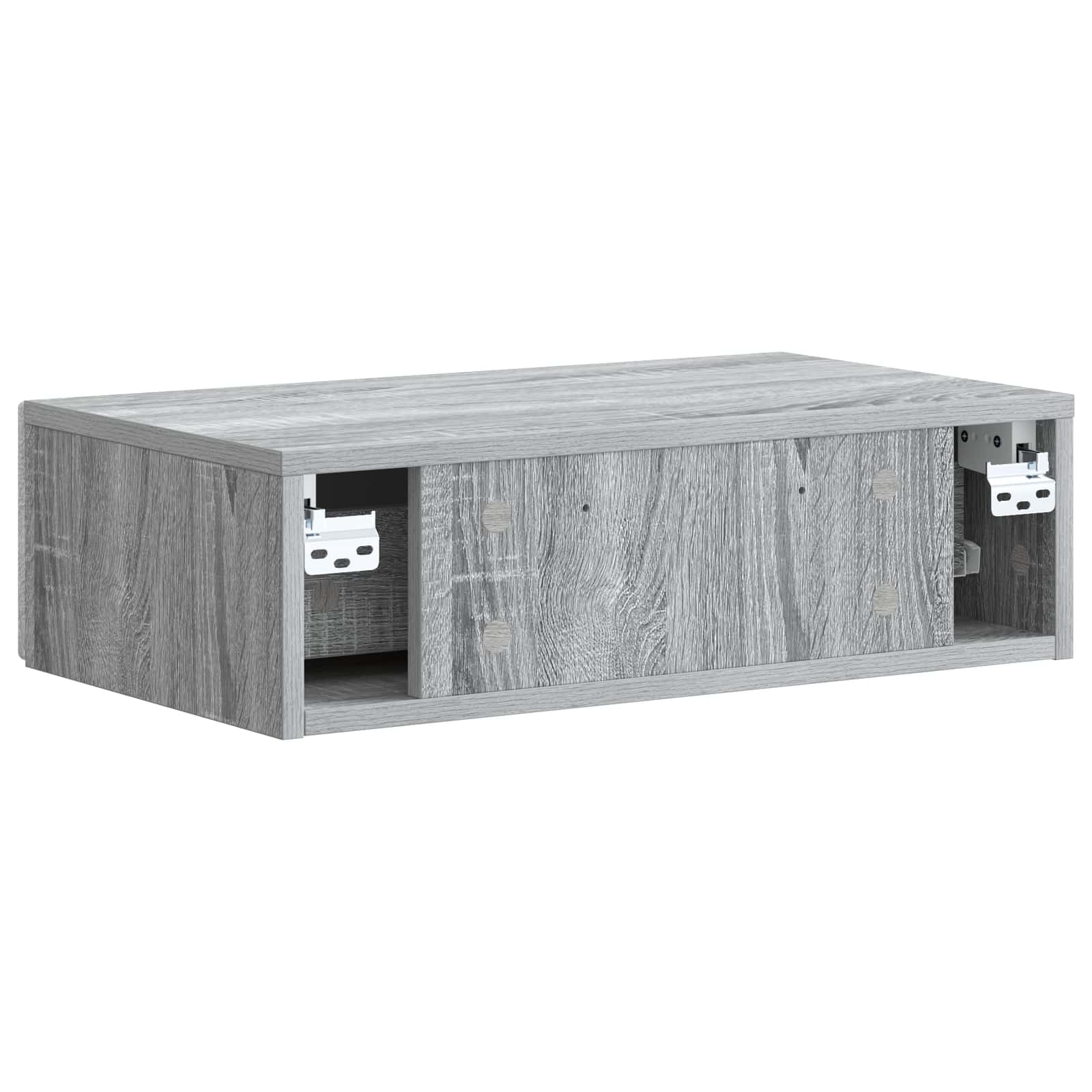 Wandmontierter Beistelltisch Graues Sonoma 59 x 34,5 x 17 cm