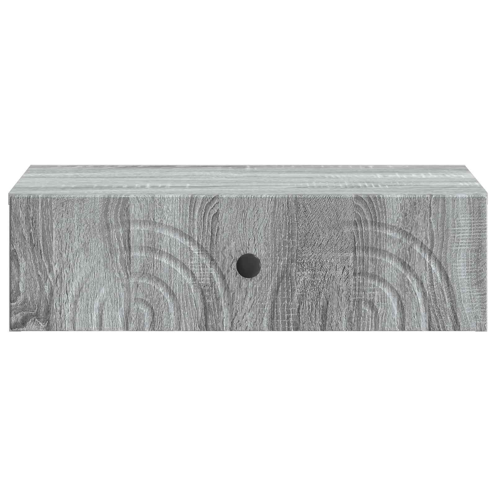 Wandmontierter Beistelltisch Graues Sonoma 59 x 34,5 x 17 cm