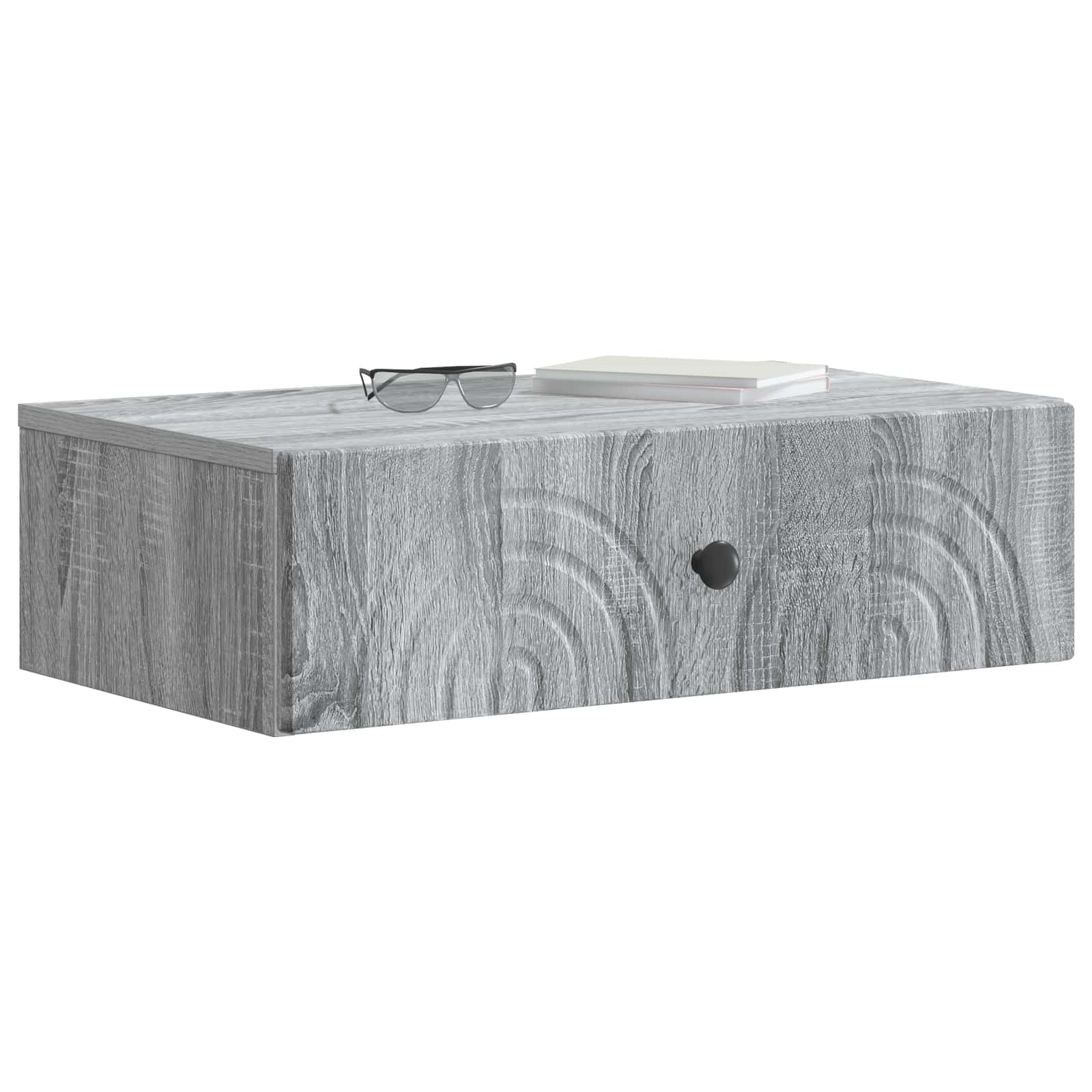 Wandmontierter Beistelltisch Graues Sonoma 59 x 34,5 x 17 cm