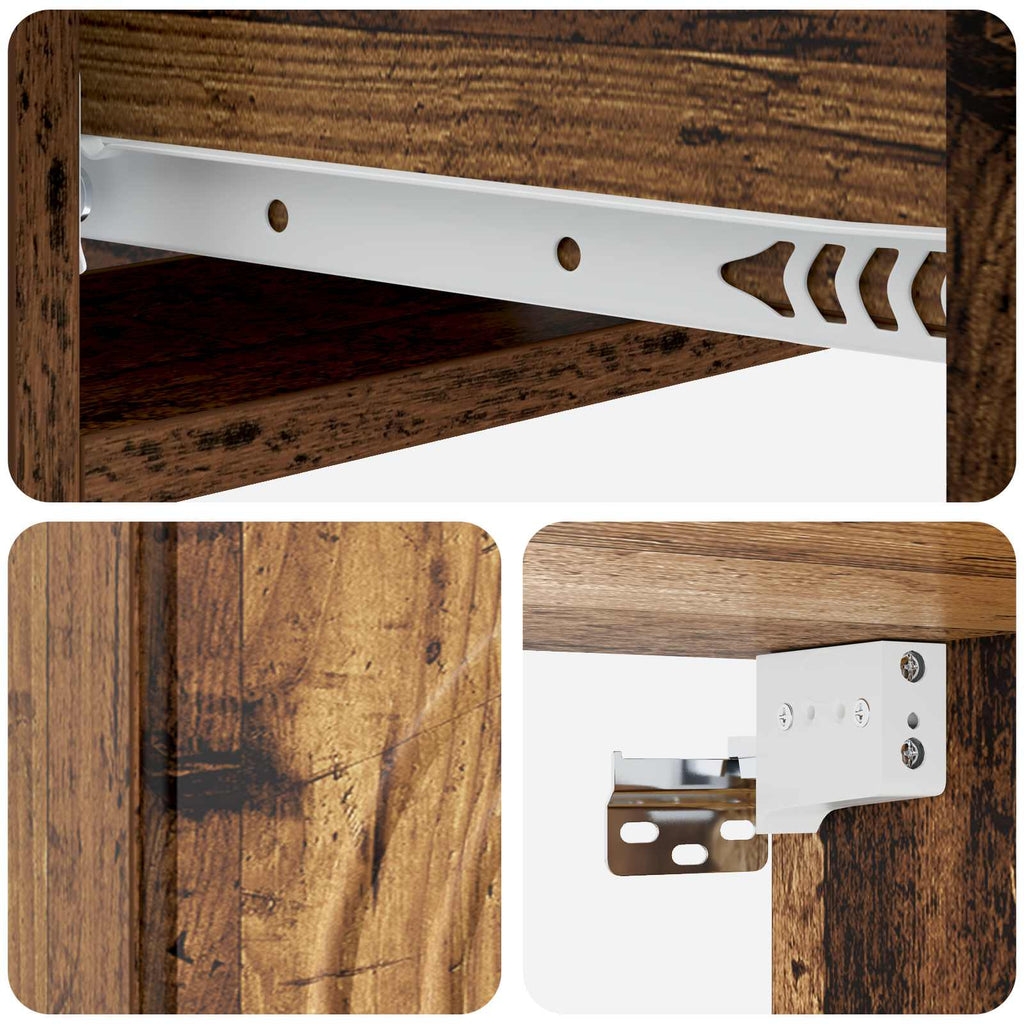 Wandmontierter Beistelltisch Altholz 59 x 34,5 x 17 cm