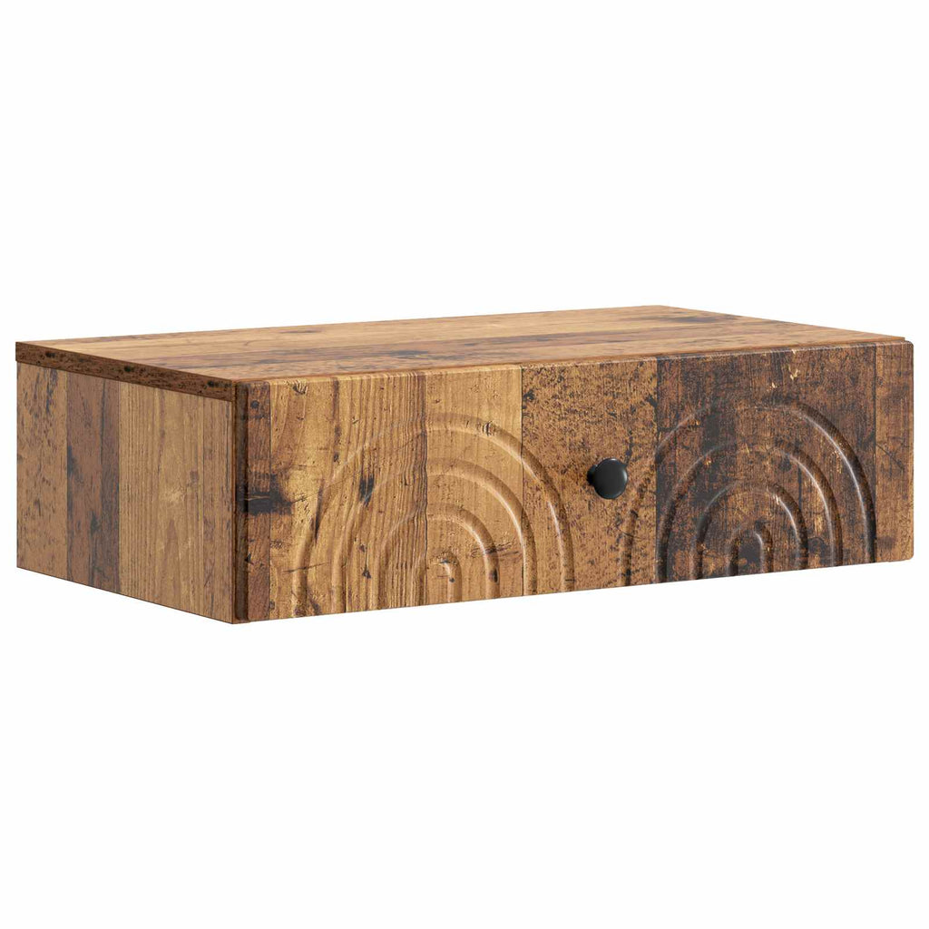 Wandmontierter Beistelltisch Altholz 59 x 34,5 x 17 cm