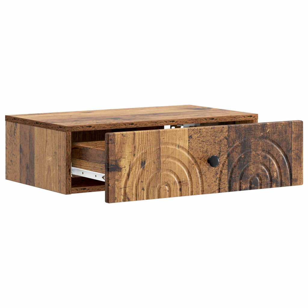 Wandmontierter Beistelltisch Altholz 59 x 34,5 x 17 cm