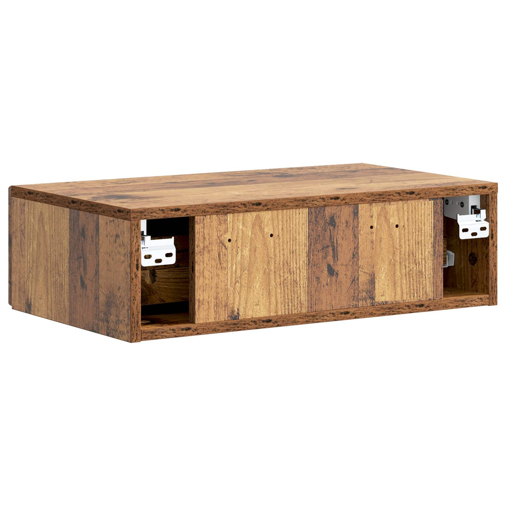 Wandmontierter Beistelltisch Altholz 59 x 34,5 x 17 cm