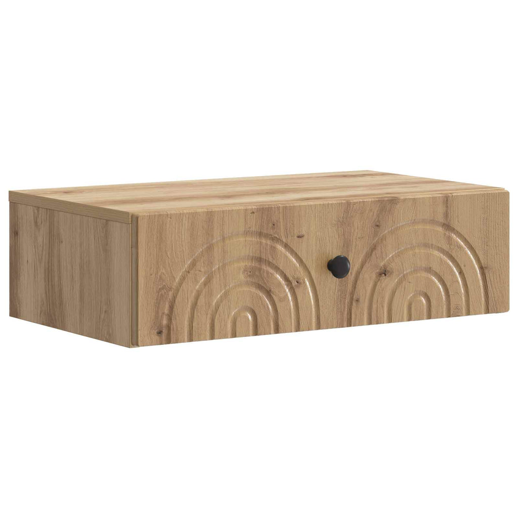 Wandmontierter Beistelltisch Artisan-Eiche 59 x 34,5 x 17 cm
