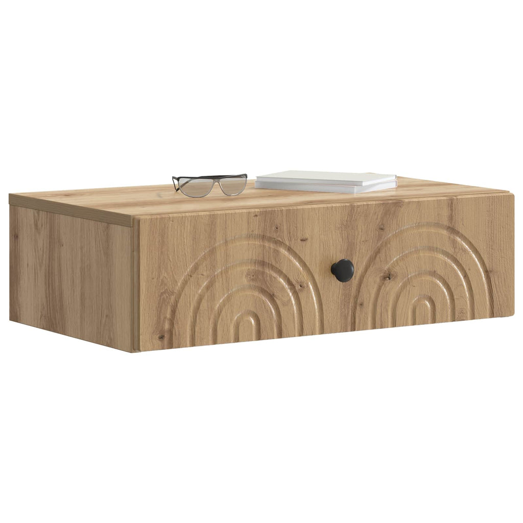 Wandmontierter Beistelltisch Artisan-Eiche 59 x 34,5 x 17 cm