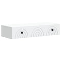 Wandmontierter Beistelltisch Weiß 87,5 x 34,5 x 17 cm