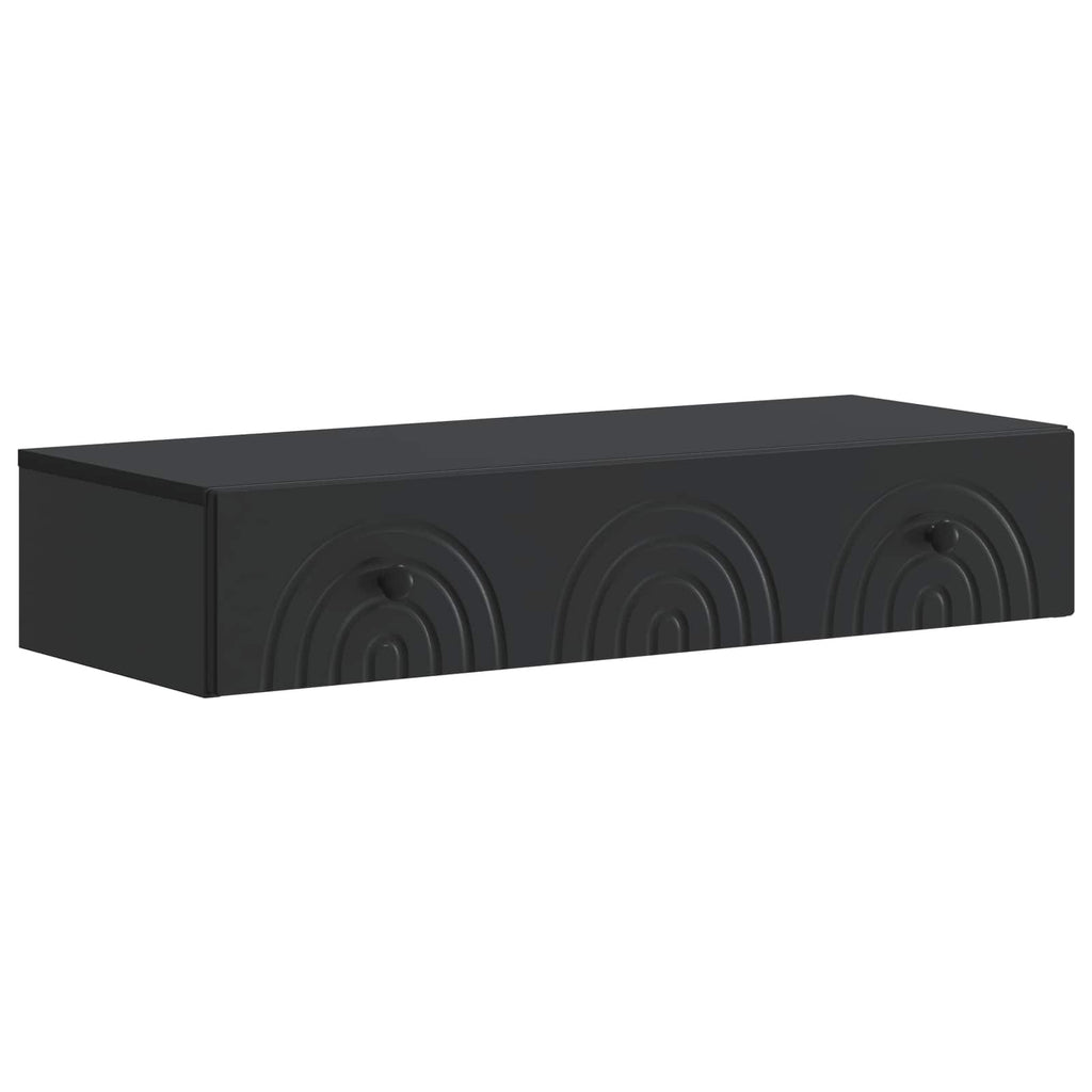 Wandmontierter Beistelltisch Schwarz 87,5 x 34,5 x 17 cm