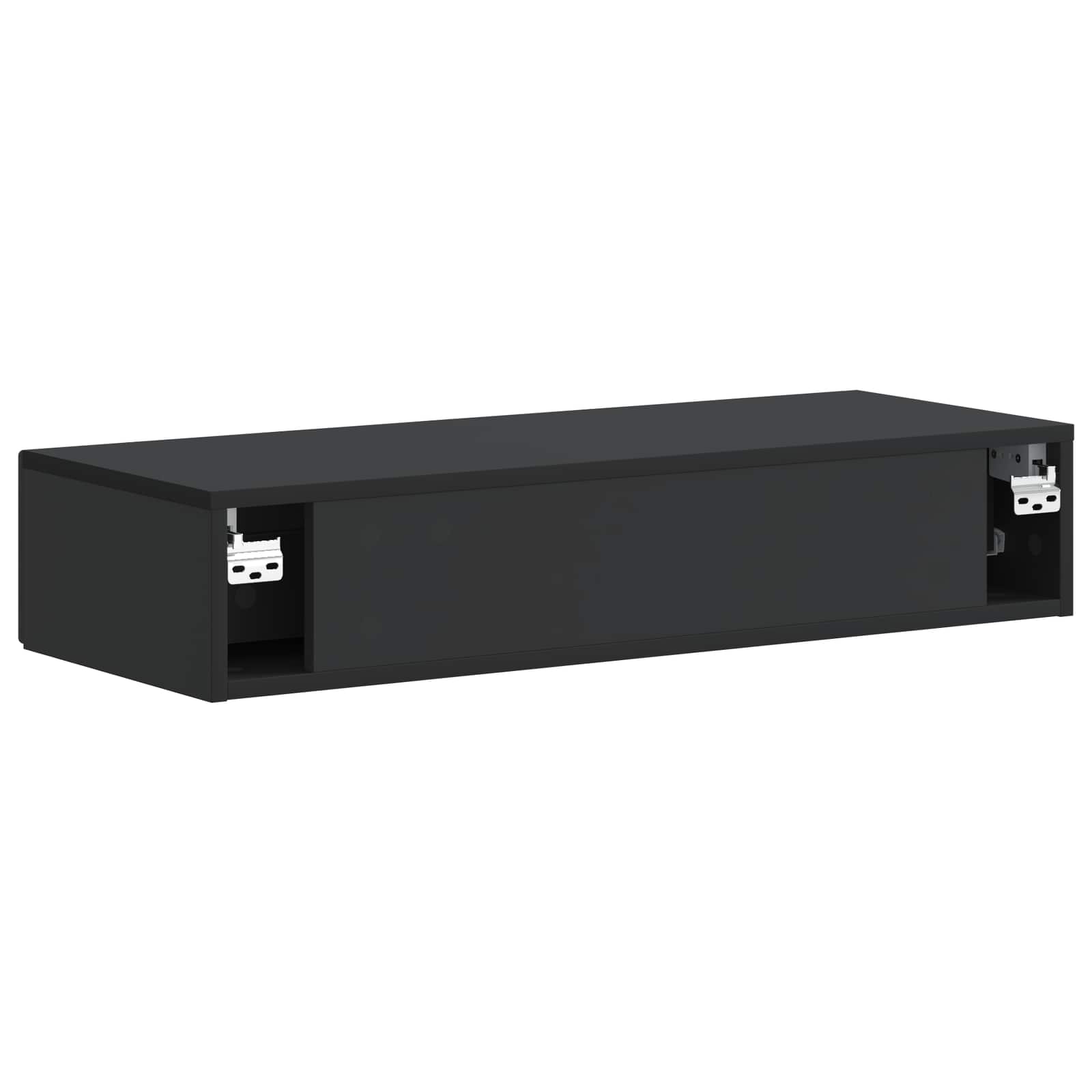 Wandmontierter Beistelltisch Schwarz 87,5 x 34,5 x 17 cm