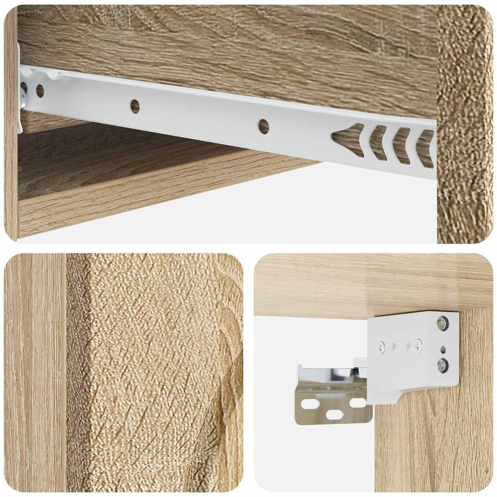 Wandmontierter Beistelltisch Sonoma-Eiche 87,5 x 34,5 x 17 cm