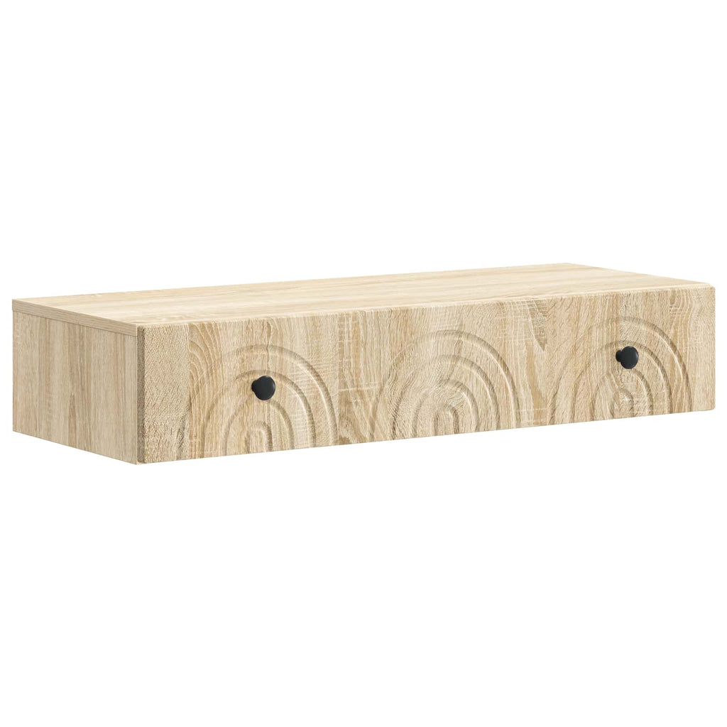 Wandmontierter Beistelltisch Sonoma-Eiche 87,5 x 34,5 x 17 cm