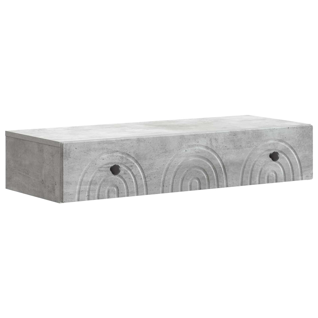 Wandmontierter Beistelltisch Betongrau 87,5 x 34,5 x 17 cm