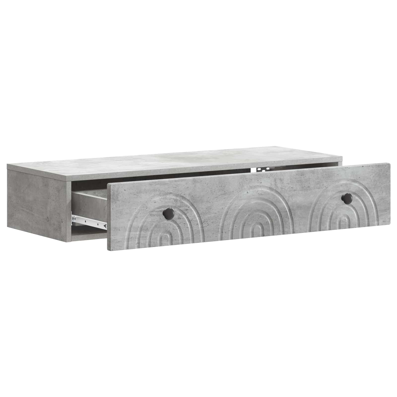 Wandmontierter Beistelltisch Betongrau 87,5 x 34,5 x 17 cm