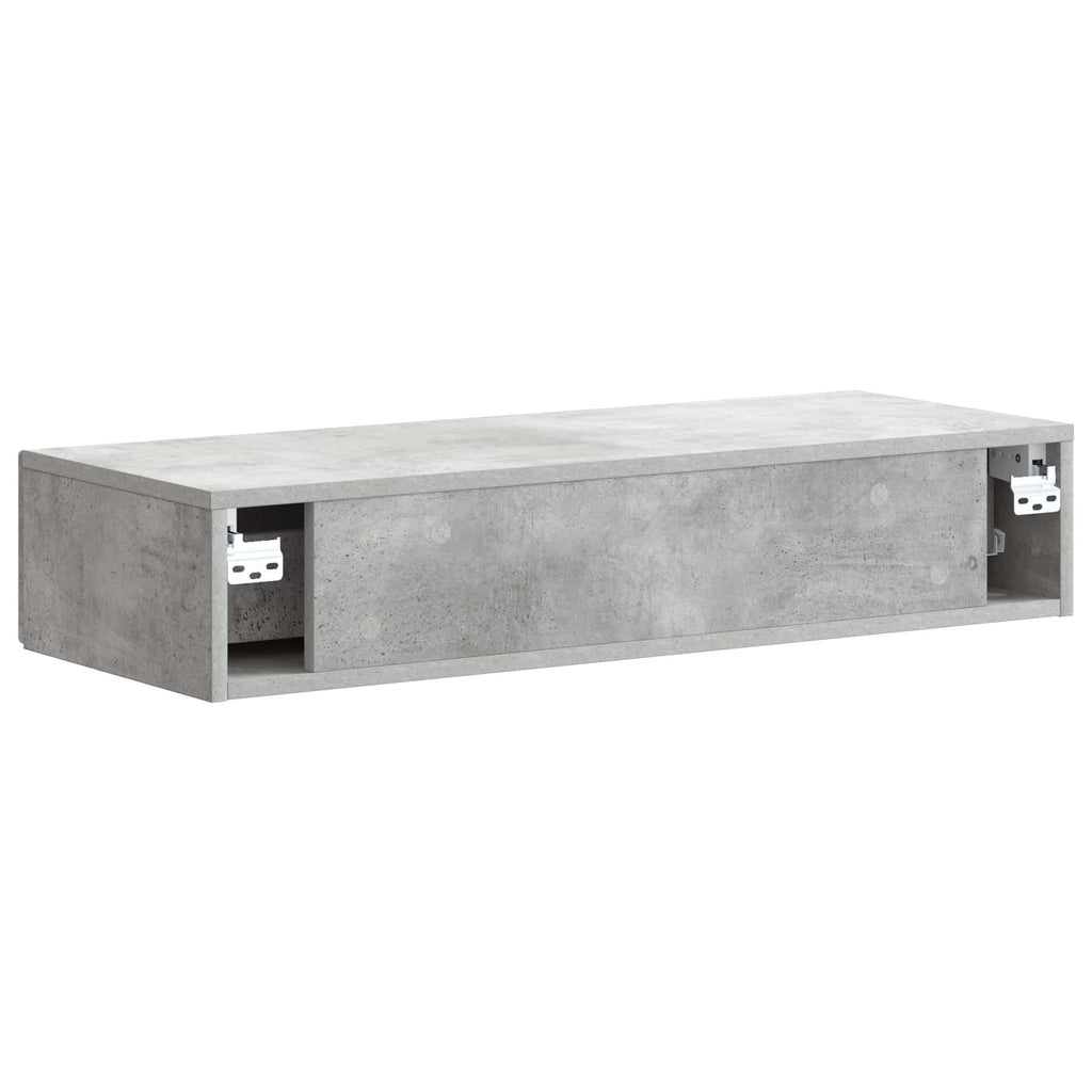 Wandmontierter Beistelltisch Betongrau 87,5 x 34,5 x 17 cm