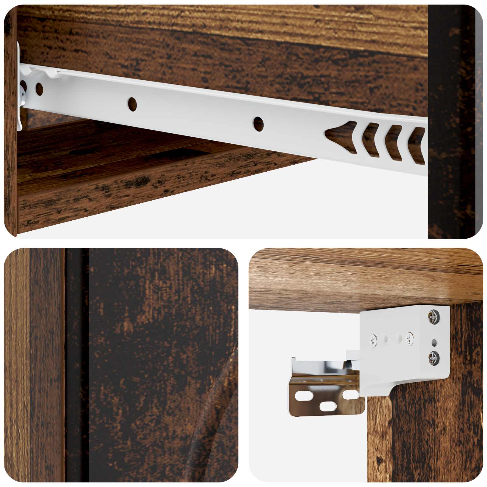 Wandmontierter Beistelltisch Altholz 87,5 x 34,5 x 17 cm