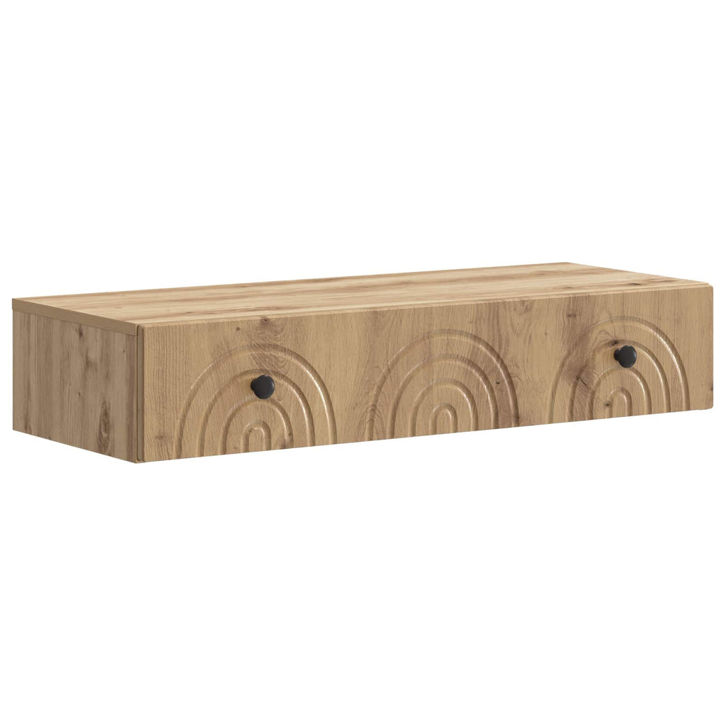 Wandmontierter Beistelltisch Artisan-Eiche 87,5 x 34,5 x 17 cm