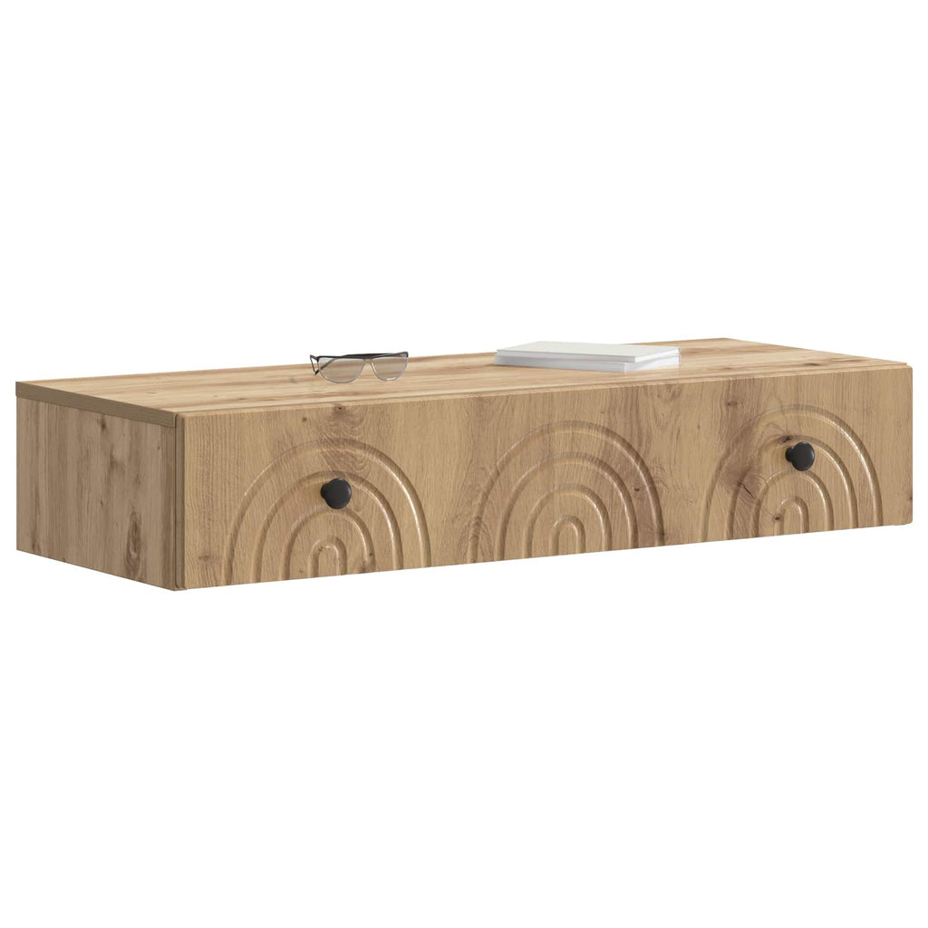 Wandmontierter Beistelltisch Artisan-Eiche 87,5 x 34,5 x 17 cm