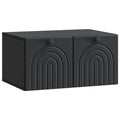 Wandmontierter TV-Schrank Schwarz 59,5 x 41 x 30 cm