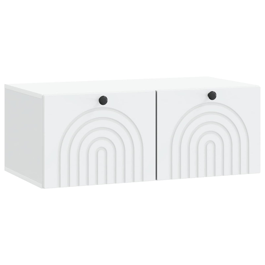 Wandmontierter TV-Schrank Weiß 78,5 x 41 x 30 cm Holzwerkstoff