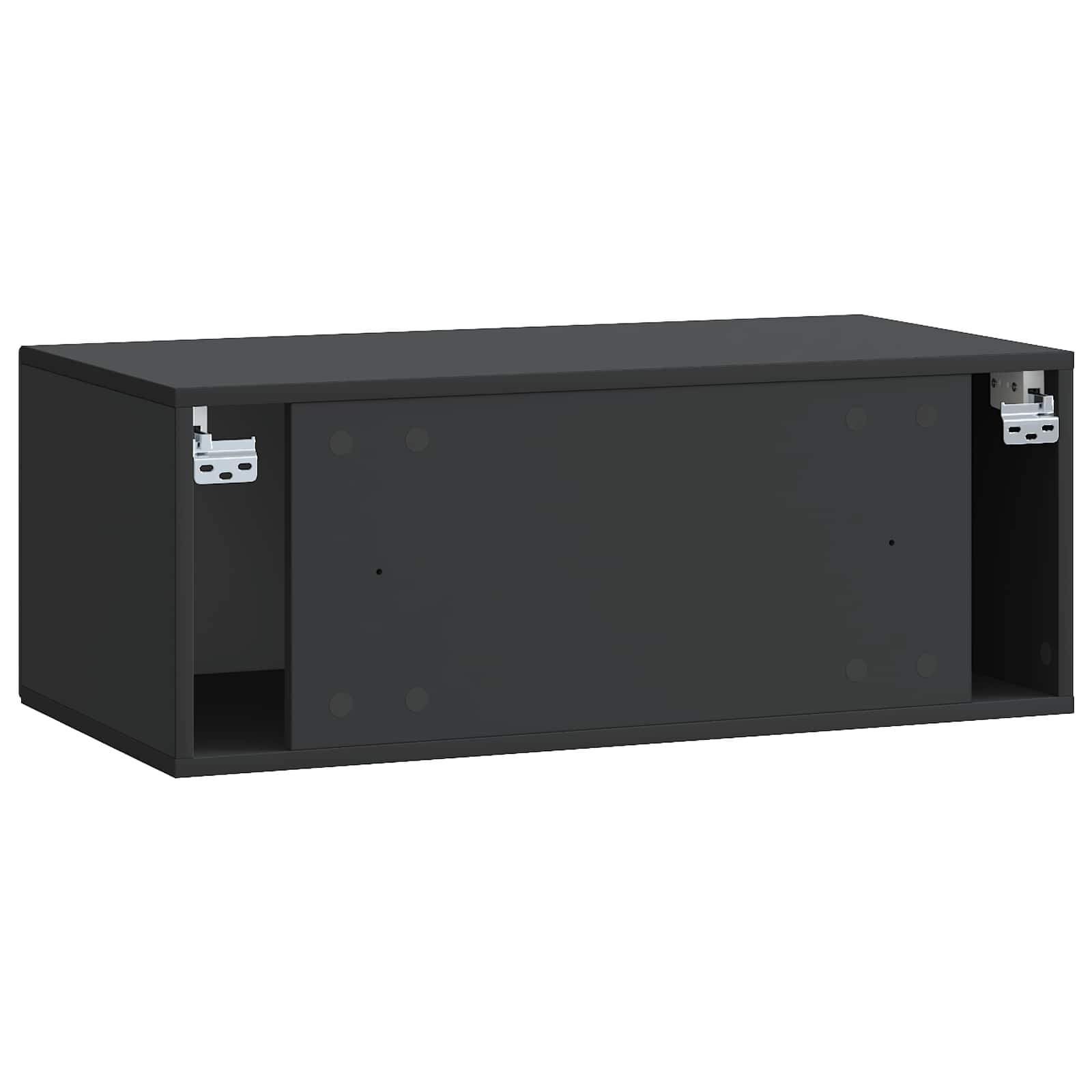 Wandmontierter TV-Schrank Schwarz 78,5 x 41 x 30 cm