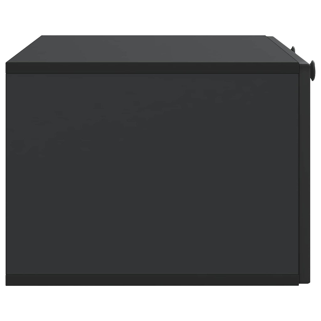 Wandmontierter TV-Schrank Schwarz 78,5 x 41 x 30 cm
