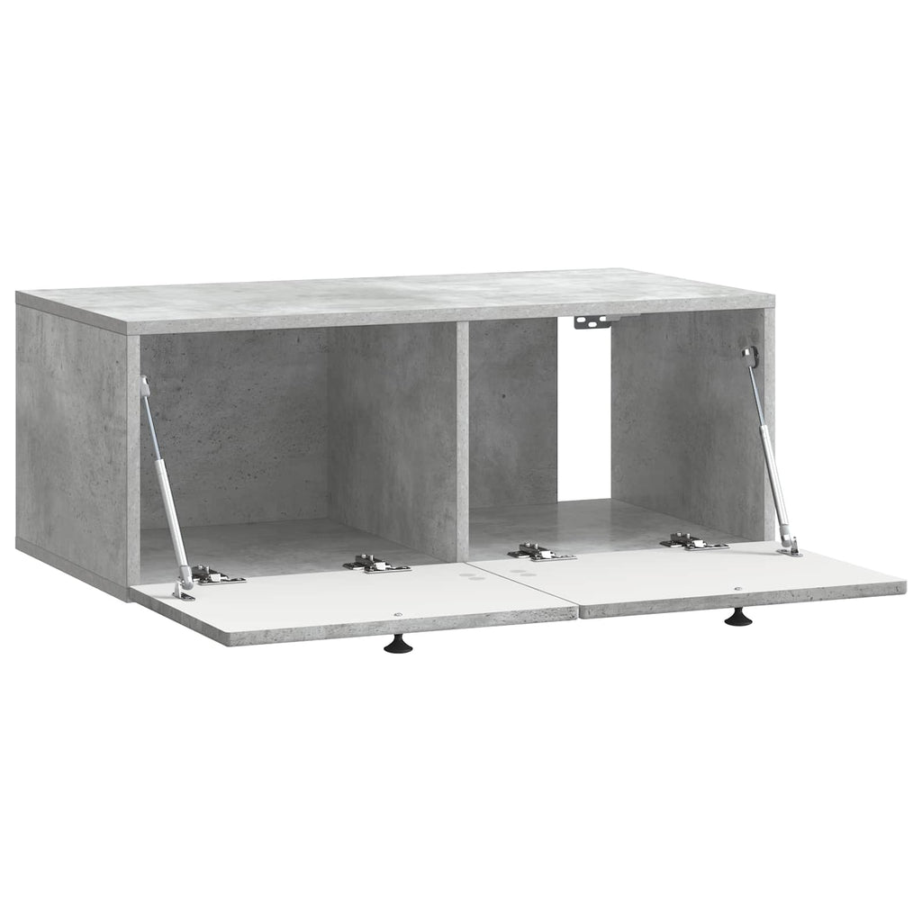 Wandmontierter TV-Schrank Betongrau 78,5 x 41 x 30 cm