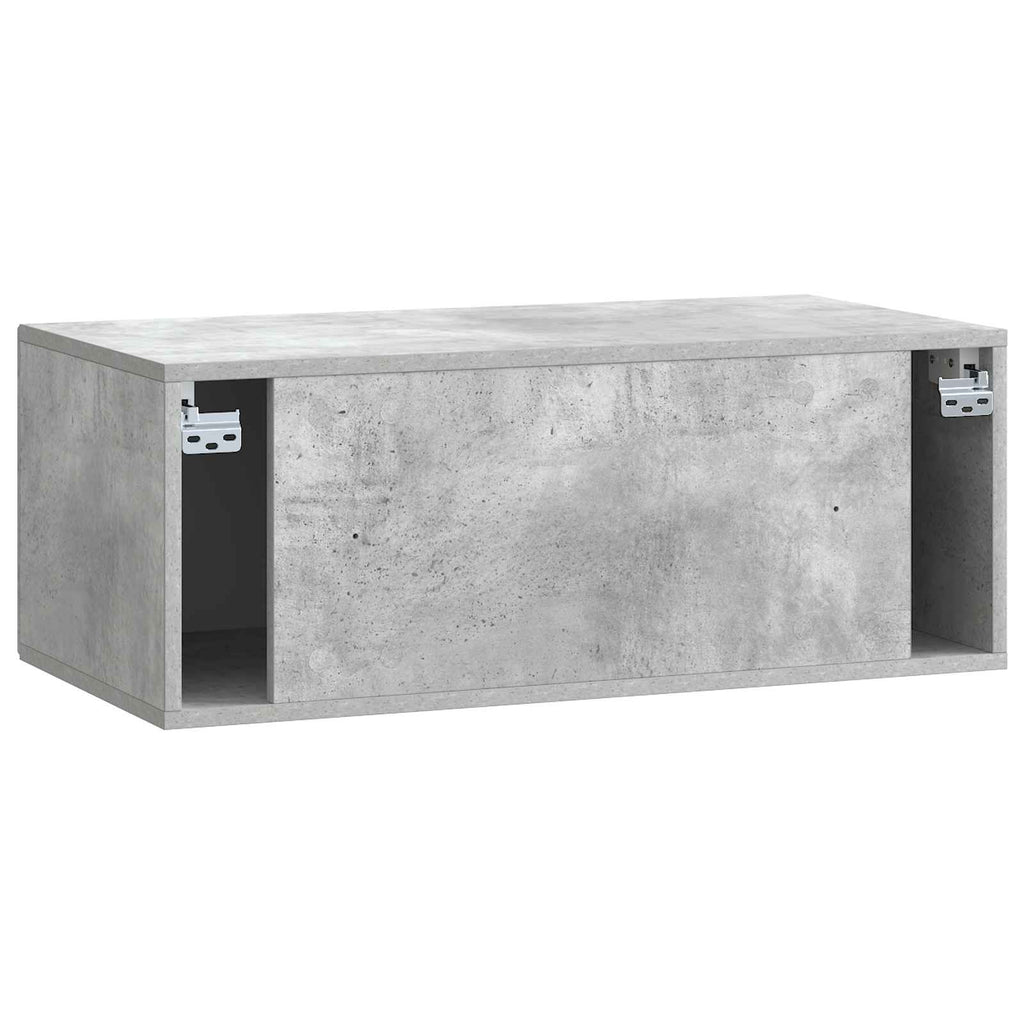Wandmontierter TV-Schrank Betongrau 78,5 x 41 x 30 cm