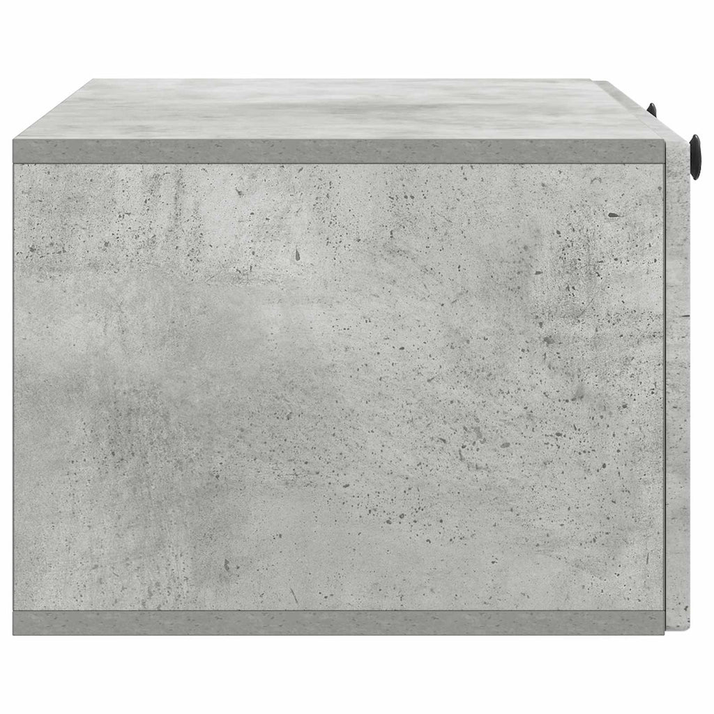 Wandmontierter TV-Schrank Betongrau 78,5 x 41 x 30 cm